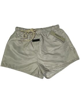 Fear Of God ESSENTIALS Cream Nylon Running Shorts XS NWT